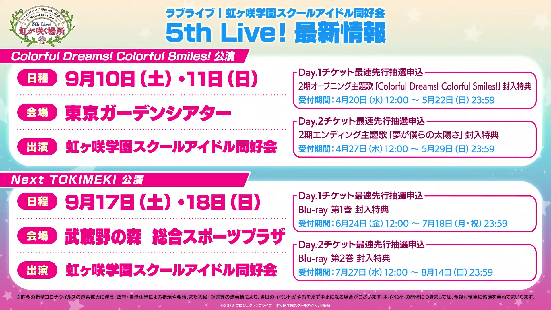 Nijigasaki High School Idol Club 5th Live! Niji ga Saku Basho